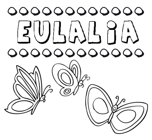 Eulalia: dibujos de los nombres para colorear, pintar e imprimir