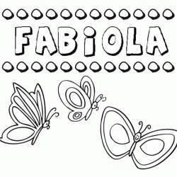Fabiola: dibujos de los nombres para colorear, pintar e imprimir