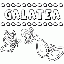 Galatea: dibujos de los nombres para colorear, pintar e imprimir