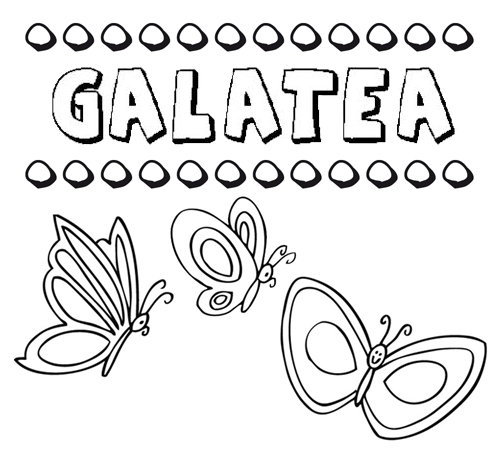 Galatea: dibujos de los nombres para colorear, pintar e imprimir