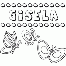 Gisela: dibujos de los nombres para colorear, pintar e imprimir