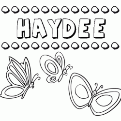 Haydée: dibujos de los nombres para colorear, pintar e imprimir