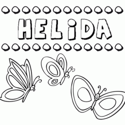 Hélida: dibujos de los nombres para colorear, pintar e imprimir