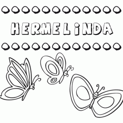Hermelinda: dibujos de los nombres para colorear, pintar e imprimir