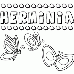 Herminia: dibujos de los nombres para colorear, pintar e imprimir