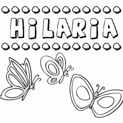 Hilaria: dibujos de los nombres para colorear, pintar e imprimir