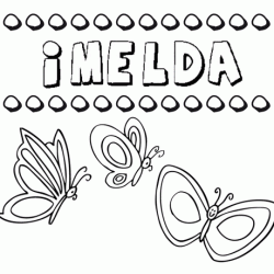 Imelda: dibujos de los nombres para colorear, pintar e imprimir