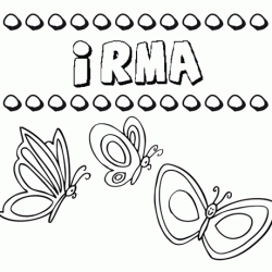 Irma: dibujos de los nombres para colorear, pintar e imprimir