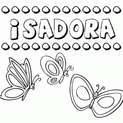 Isadora: dibujos de los nombres para colorear, pintar e imprimir
