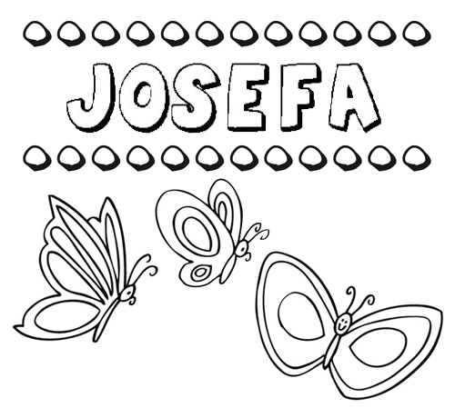 Josefa: dibujos de los nombres para colorear, pintar e imprimir