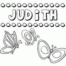 Judith: dibujos de los nombres para colorear, pintar e imprimir