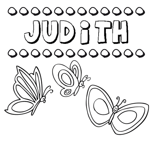 Judith: dibujos de los nombres para colorear, pintar e imprimir