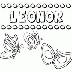 Leonor: dibujos de los nombres para colorear, pintar e imprimir