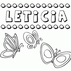 Leticia: dibujos de los nombres para colorear, pintar e imprimir