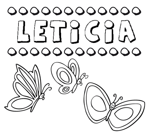 Leticia: dibujos de los nombres para colorear, pintar e imprimir