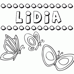 Lidia: dibujos de los nombres para colorear, pintar e imprimir