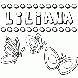 Liliana: dibujos de los nombres para colorear, pintar e imprimir