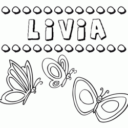 Livia: dibujos de los nombres para colorear, pintar e imprimir