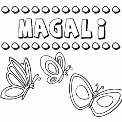 Magali: dibujos de los nombres para colorear, pintar e imprimir
