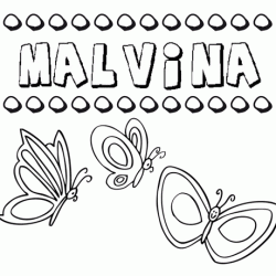 Malvina: dibujos de los nombres para colorear, pintar e imprimir