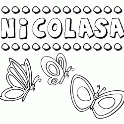 Nicolasa: dibujos de los nombres para colorear, pintar e imprimir
