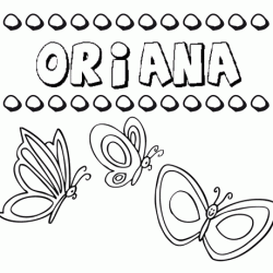 Oriana: dibujos de los nombres para colorear, pintar e imprimir