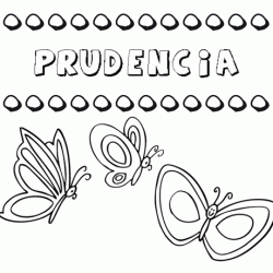 Prudencia: dibujos de los nombres para colorear, pintar e imprimir
