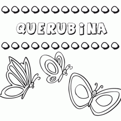 Querubina: dibujos de los nombres para colorear, pintar e imprimir