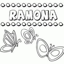 Ramona: dibujos de los nombres para colorear, pintar e imprimir