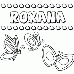 Roxana: dibujos de los nombres para colorear, pintar e imprimir