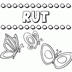 Rut: dibujos de los nombres para colorear, pintar e imprimir