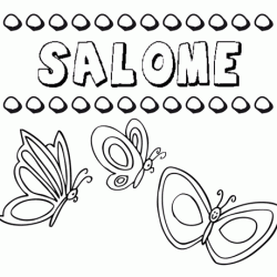 Salomé: dibujos de los nombres para colorear, pintar e imprimir