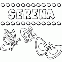 Serena: dibujos de los nombres para colorear, pintar e imprimir