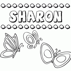 Sharon: dibujos de los nombres para colorear, pintar e imprimir