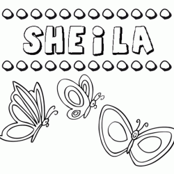Sheila: dibujos de los nombres para colorear, pintar e imprimir