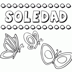 Soledad: dibujos de los nombres para colorear, pintar e imprimir