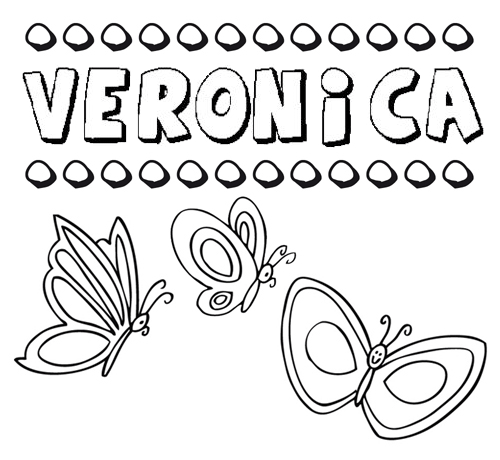 Verónica: dibujos de los nombres para colorear, pintar e imprimir