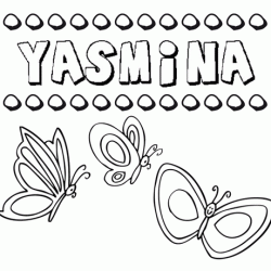 Yasmina: dibujos de los nombres para colorear, pintar e imprimir