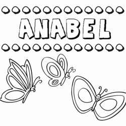 Anabel: dibujos de los nombres para colorear, pintar e imprimir