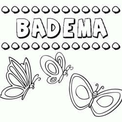 Badema: dibujos de los nombres para colorear, pintar e imprimir
