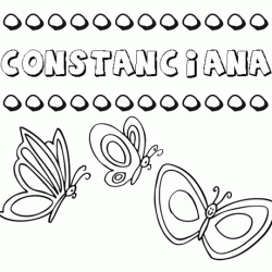 Constanciana: dibujos de los nombres para colorear, pintar e imprimir