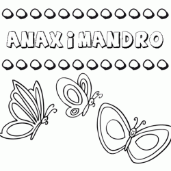 Anaximandro: dibujos de los nombres para colorear, pintar e imprimir
