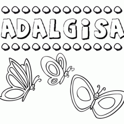 Adalgisa: dibujos de los nombres para colorear, pintar e imprimir