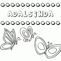 Adalsinda: dibujos de los nombres para colorear, pintar e imprimir