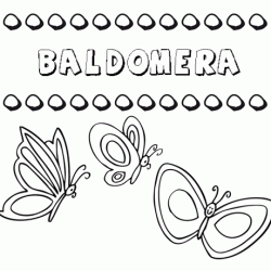 Baldomera: dibujos de los nombres para colorear, pintar e imprimir