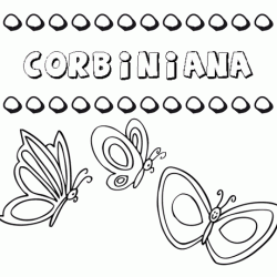 Corbiniana: dibujos de los nombres para colorear, pintar e imprimir