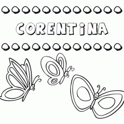 Corentina: dibujos de los nombres para colorear, pintar e imprimir