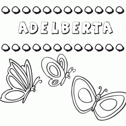 Adelberta: dibujos de los nombres para colorear, pintar e imprimir