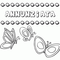 Annunziata: dibujos de los nombres para colorear, pintar e imprimir