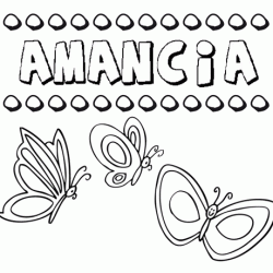 Amancia: dibujos de los nombres para colorear, pintar e imprimir